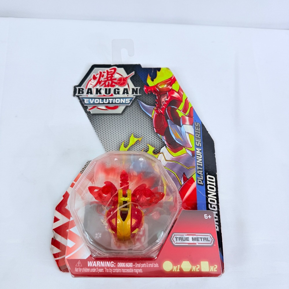 Bakugan Evolutions Platinum Series Dragonoid True Metal Action Figure Red Gold